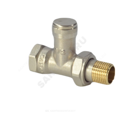 Клапан запорный Ду 15 Ру10 ВР прямой штуцер без уплотнения LV Ридан 003L0144R