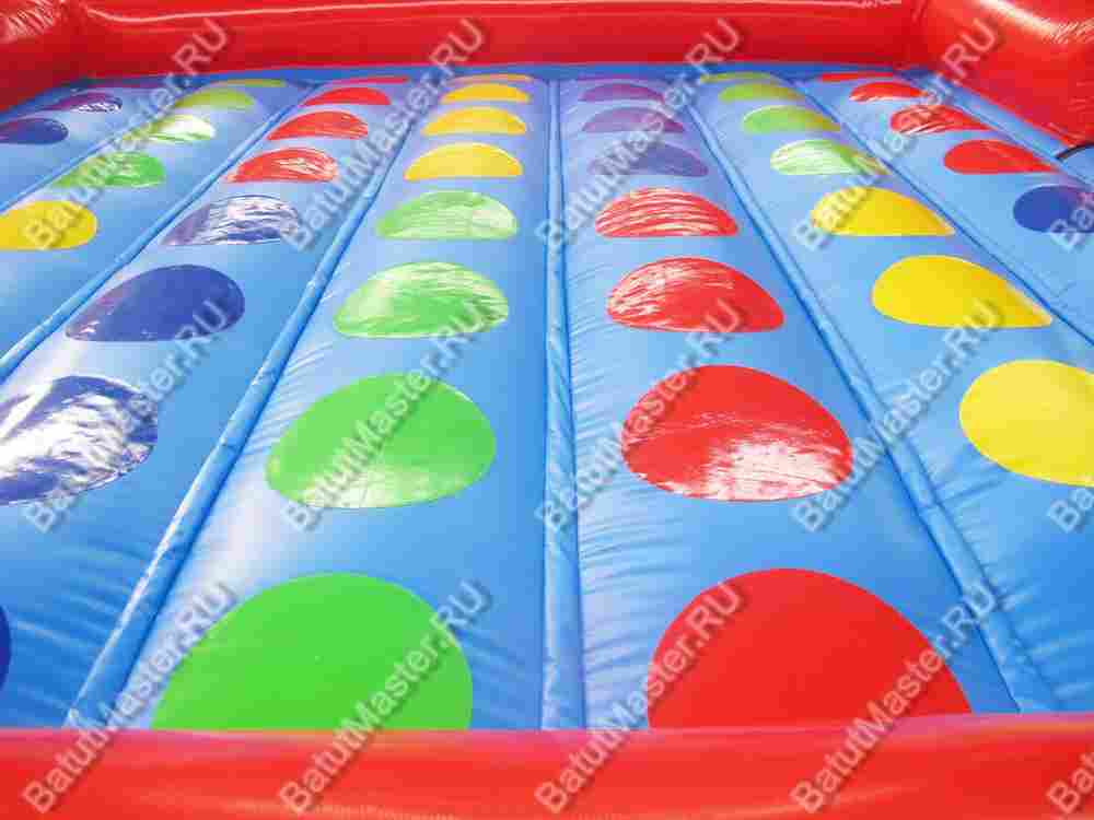 Интерактивная надувная игра "Твистер" 5*5*0.5 м, с постоянной подкачкой