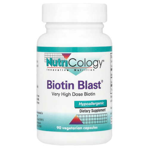 Nutricology, Biotin Blast®, 100 мг, 90 вегетарианских капсул