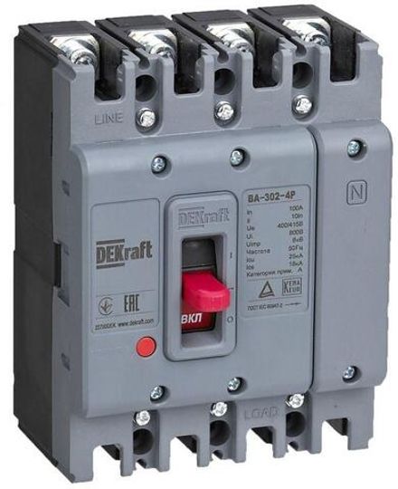 Выключатель автоматический 4п 16А 25кА ВА-302 DEKraft 22772DEK