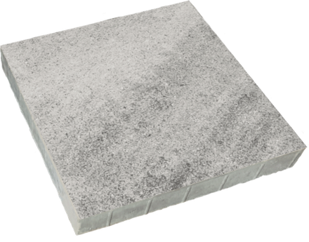 Тротуарная плитка КВАДРАТ 600х600 мм - Листопад гладкий Антрацит