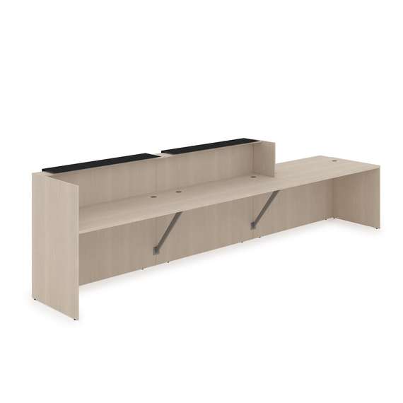 1КРС-КЛ.008 Комплект Ресепшн с фартуком HPL (4232*901*1149) (без подсветки)