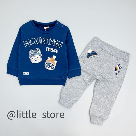Комплект утепленный "Mountain friends" синий