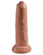 Кофейный необрезанный фаллоимитатор на присоске 9 Uncut Cock - 25,4 см. (Цвет: кофейный)