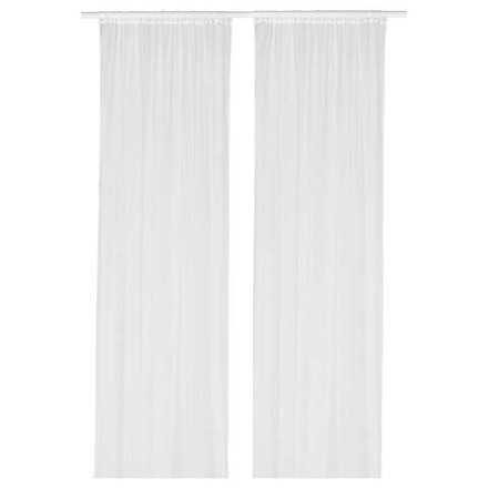 IKEA LILL  (ИКЕА ЛИЛЛ)  -  Шторы, 1 пара, на туннеле/белые, 280x300 см