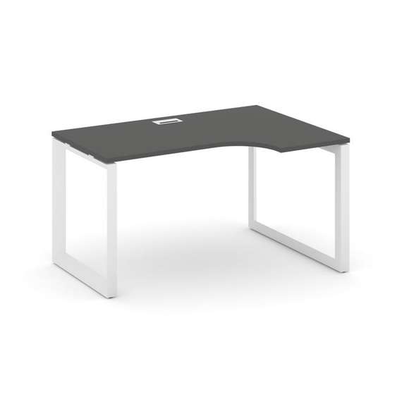 Style Project Стол рабочий эргономичный SN-59O.SPA-002(R) Антрацит/Металл Белый/Белый Заглушка 1580*