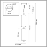 5003/20L ODL Подвес LED 20Вт 3000К 220В IP20 L-VISION