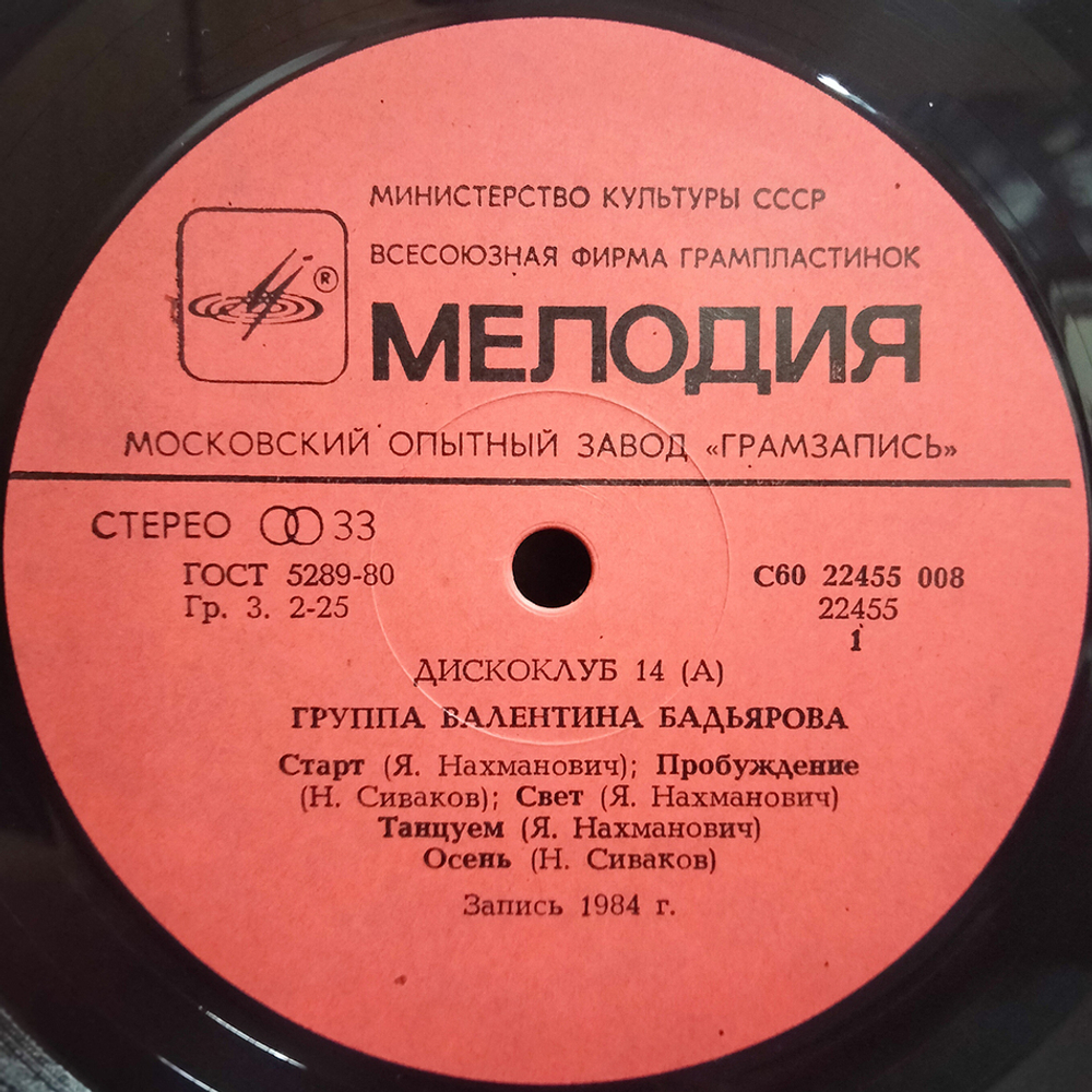 Группа Валентина Бадьярова / Группа Валентина Бадьярова (LP)