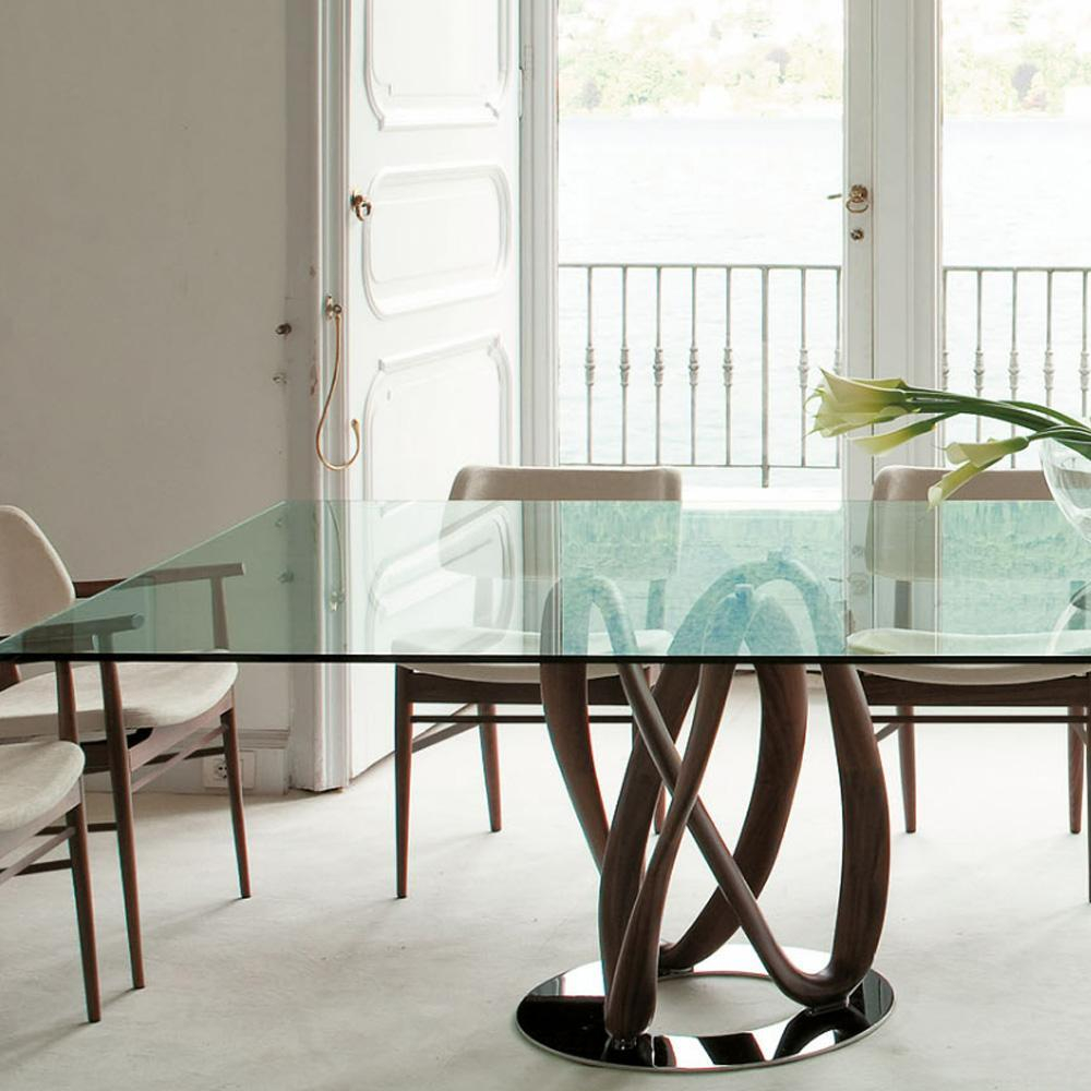 ИНФИНИТИ Стол прямоугольный двойной (стекло 8 мм) 2200*1200