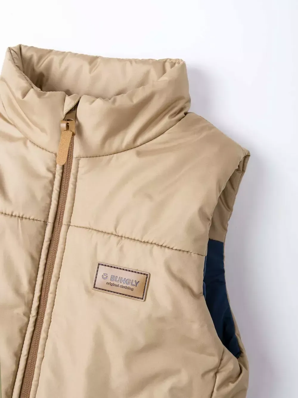 Жилет стеганый на молнии двухсторонний "Шторм/Беж" 7+