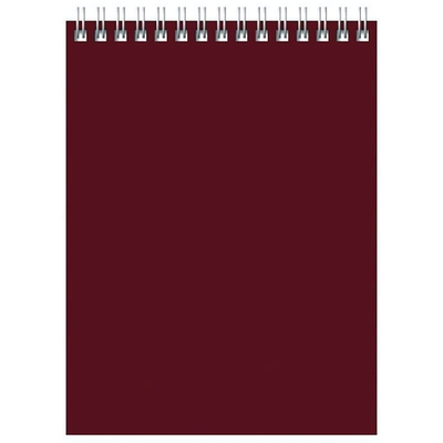 Блокнот А6 60л. клет. "Для конференций" гребень, бордо (BG)