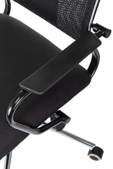 Кресло руководителя Бюрократ CH Balance-LUX черный KM-01 Neo Black сетка/ткань крестов. металл хром