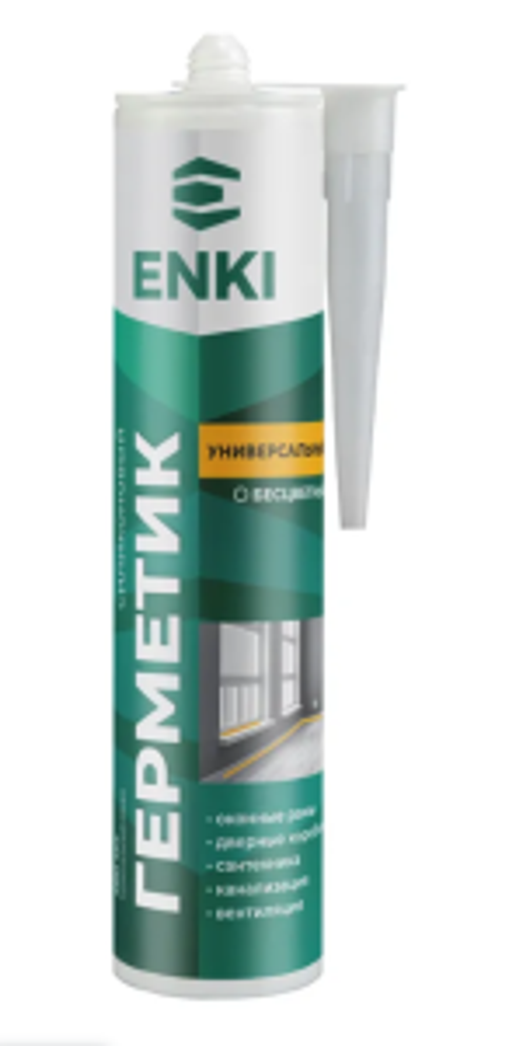 Силиконовый универсальный герметик Enki (бесцветный) 280мл