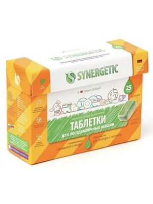 Таблетки для мытья в посудомоечной машине Synergetic 25 штук