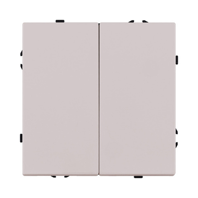 Выключатель кнопочный 2-клавишный 10А/250В, кашемир матовый Kollinger Eclipse EC-025CM