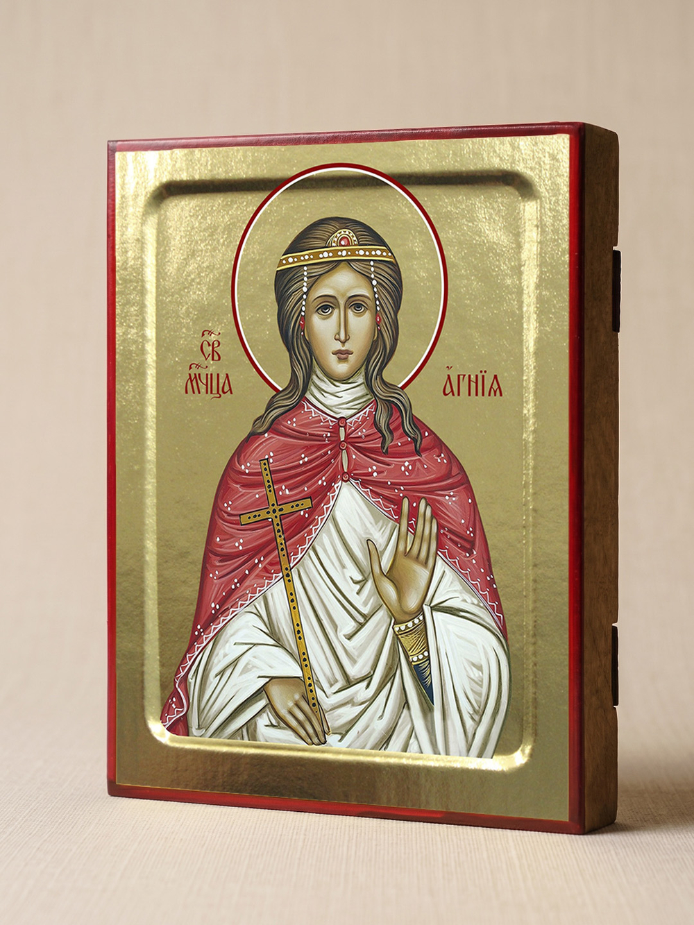 Икона Агнии, мученицы на дереве: 125 х 160 (Синопсисъ)