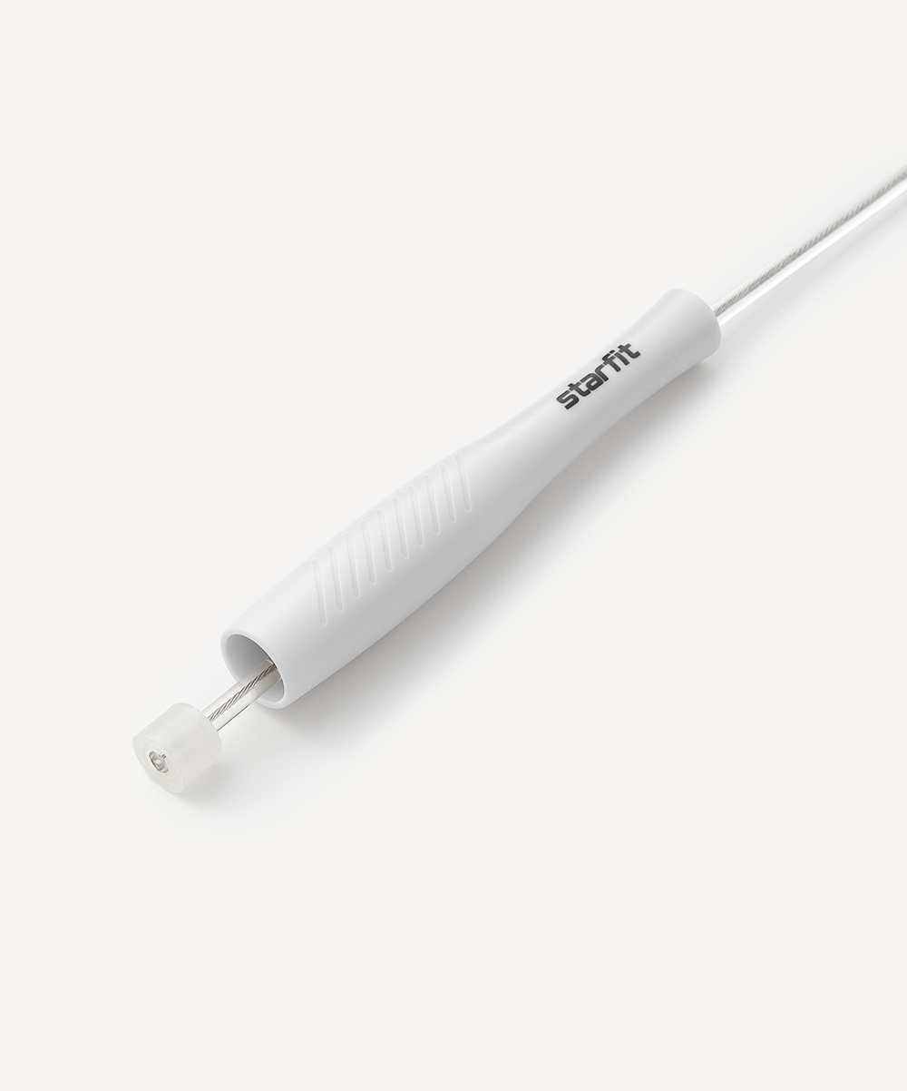 Скакалка RP-501 ПВХ, с пластиковыми ручками, 3 м, белый