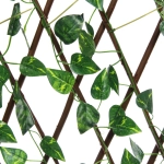 Забор декоративный «Изящная изгородь» при ширине при ширине 2 м высота 0,4 м (h-0.7м в сложенном), Зеленый