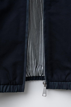 ZARA КУРТКА ИЗ САРЖИ В СТИЛЕ КОЛОР-БЛОК, СИНИЙ