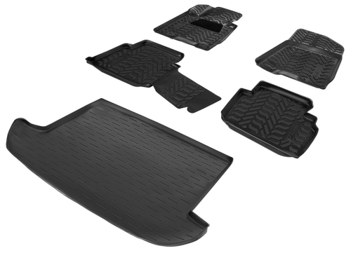 Коврики в салон и багажник автомобиля (комплект) AutoFlex для Kia Sportage IV поколение 2016-2022, полиуретан, 5 частей, K9280201-2
