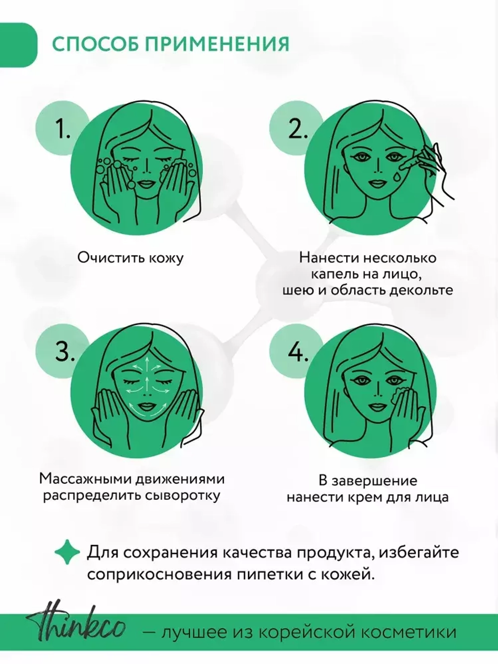 Thinkco Сыворотка для проблемной кожи с AHA, BHA, PHA кислотами и центеллой - Cica ampoule, 60мл