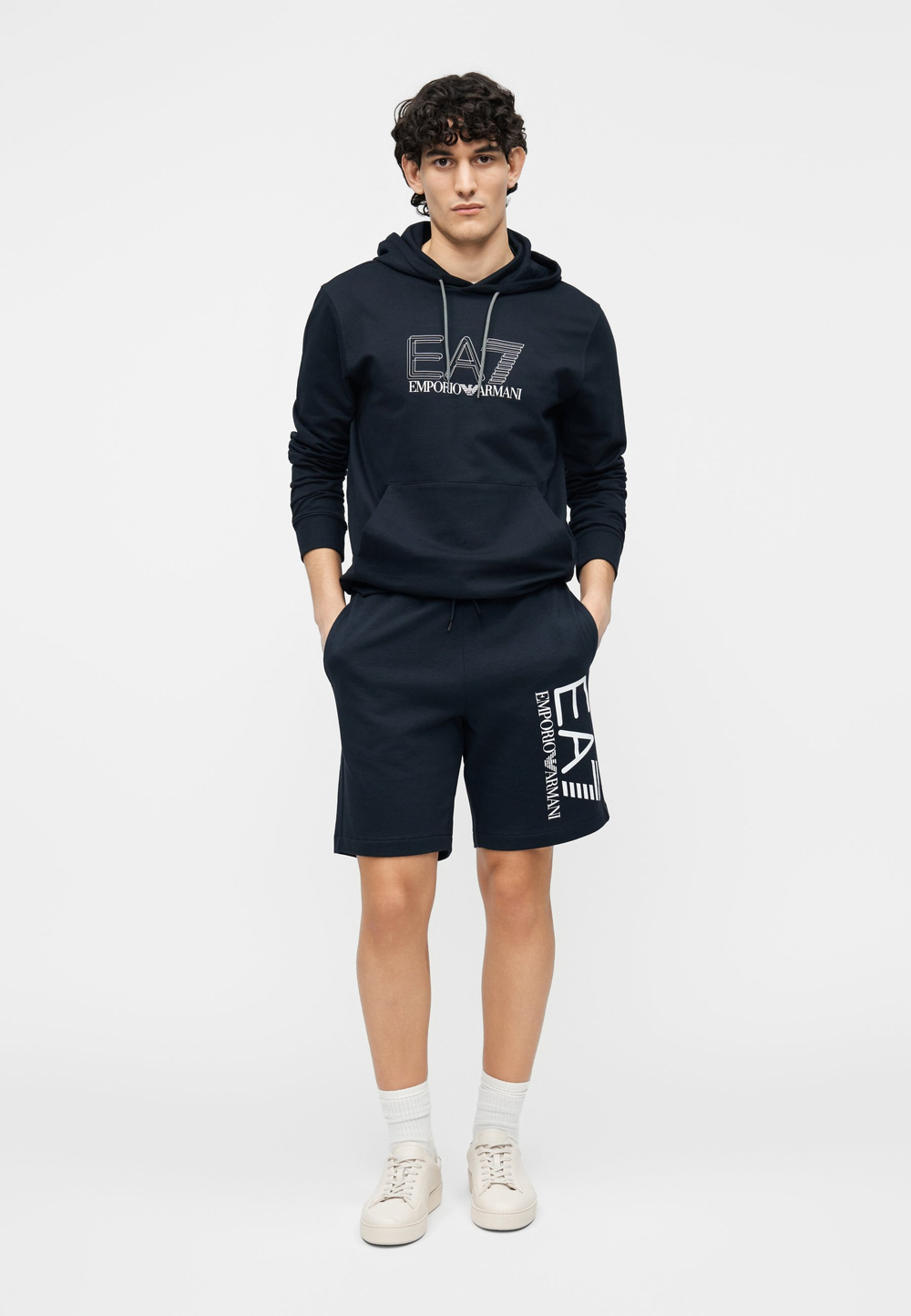 EA7 Emporio Armani UNISEX - Толстовка с капюшоном - Синий