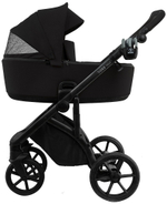 Детская коляска Roan Bass Next 2.0 3 в 1 с автокреслом Tutis Elo Lux EduSky Black BSN/40/2 Caviar Black/Black/руч.Black