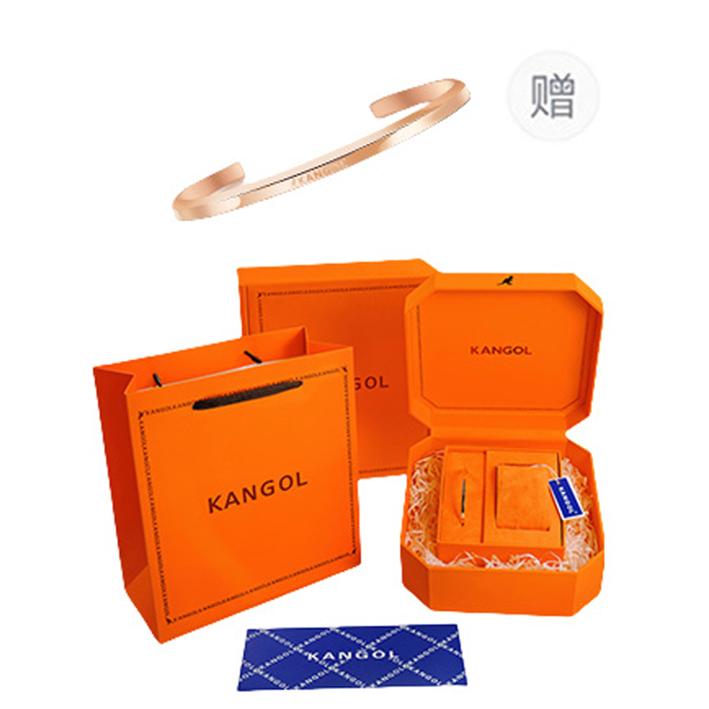 KANGOL Pigeon Egg Niche Classic Fashion Waterproof Quartz Movement Genuine Leather Strap Watch Women"s Watch