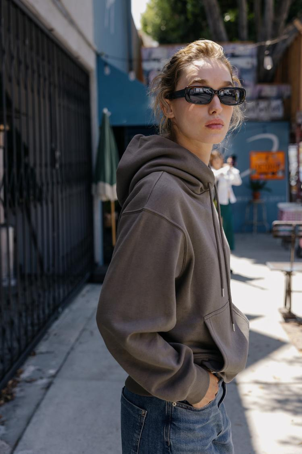 ZARA БАЗОВОЕ ХУДИ, СЕРО-КОРИЧНЕВЫЙ