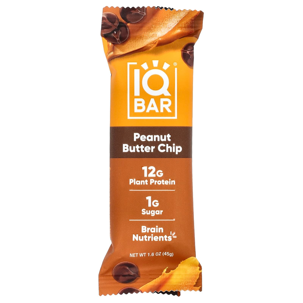 IQBAR, Арахисовая крошка, 12 батончиков по 45 г (1,6 унции)