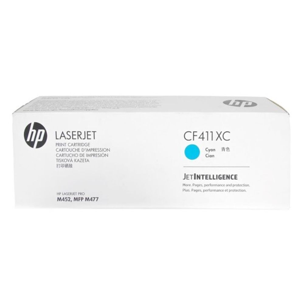Картридж HP CF411JC (410J) Jumbo для Color LaserJet M377/M452/M477 голубой (6k)