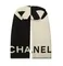 Женский кашемировый шарф Chanel чёрно-белый