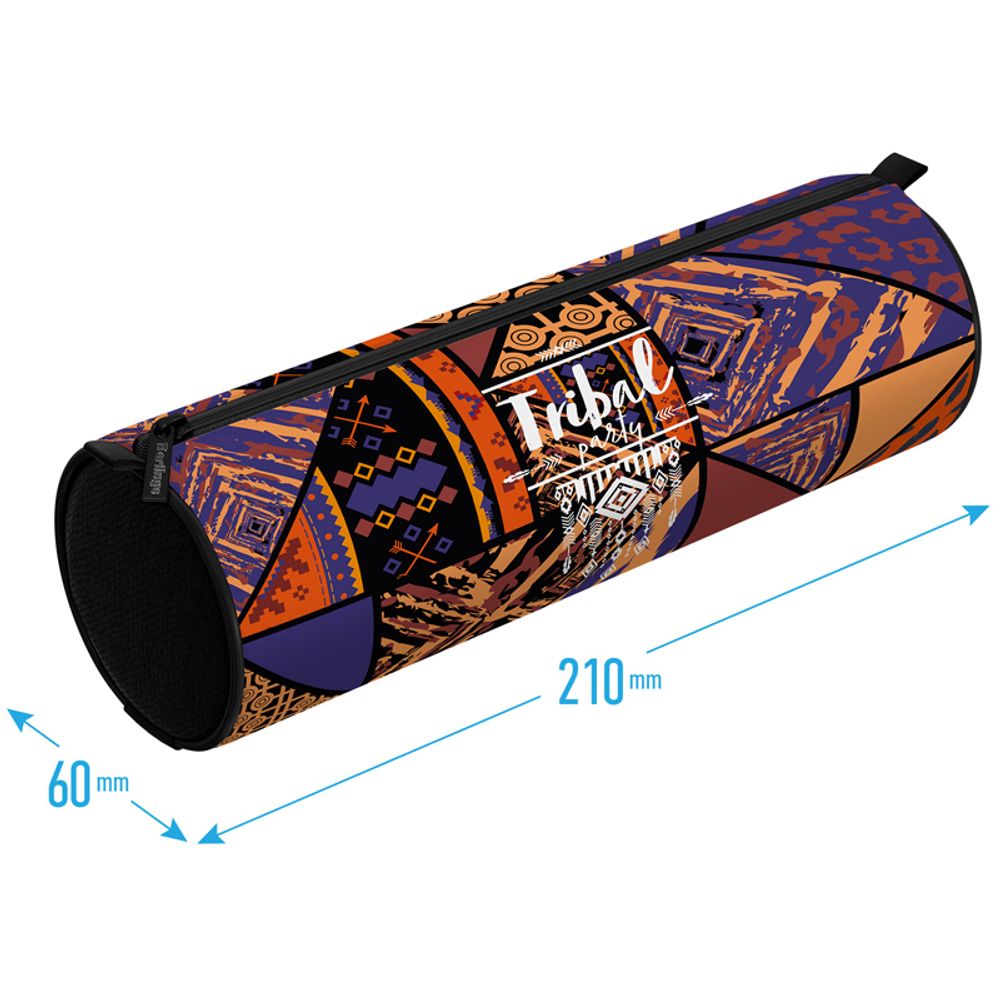 Пенал мягкий тубус 210*60 Berlingo Tribal blue, полиэстер