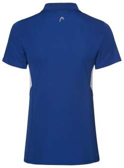 Футболка для девочки теннисная Head Club Tech Polo Shirt - небесный