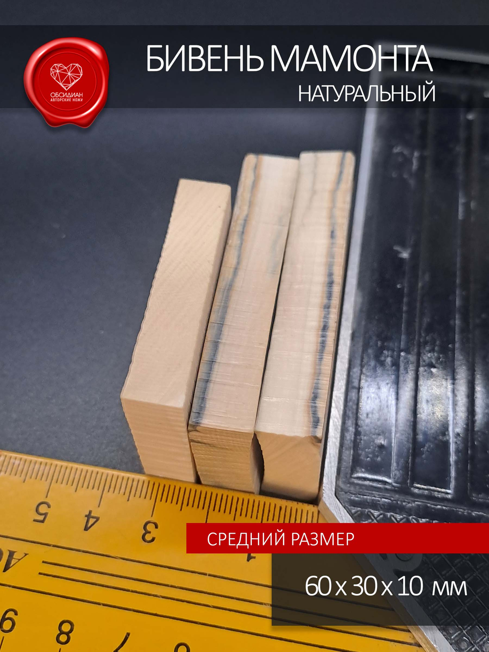 Бивень мамонта прямоугольники для изготовления мелких скульптур