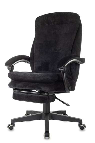 Кресло руководителя Бюрократ T-9950MSG-F Fabric черный Light-20 крестов. пластик подст.для ног