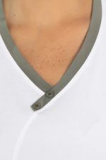 Блуза Лотус НЬЮ (белая/хаки) Б13976-20М LT Collection