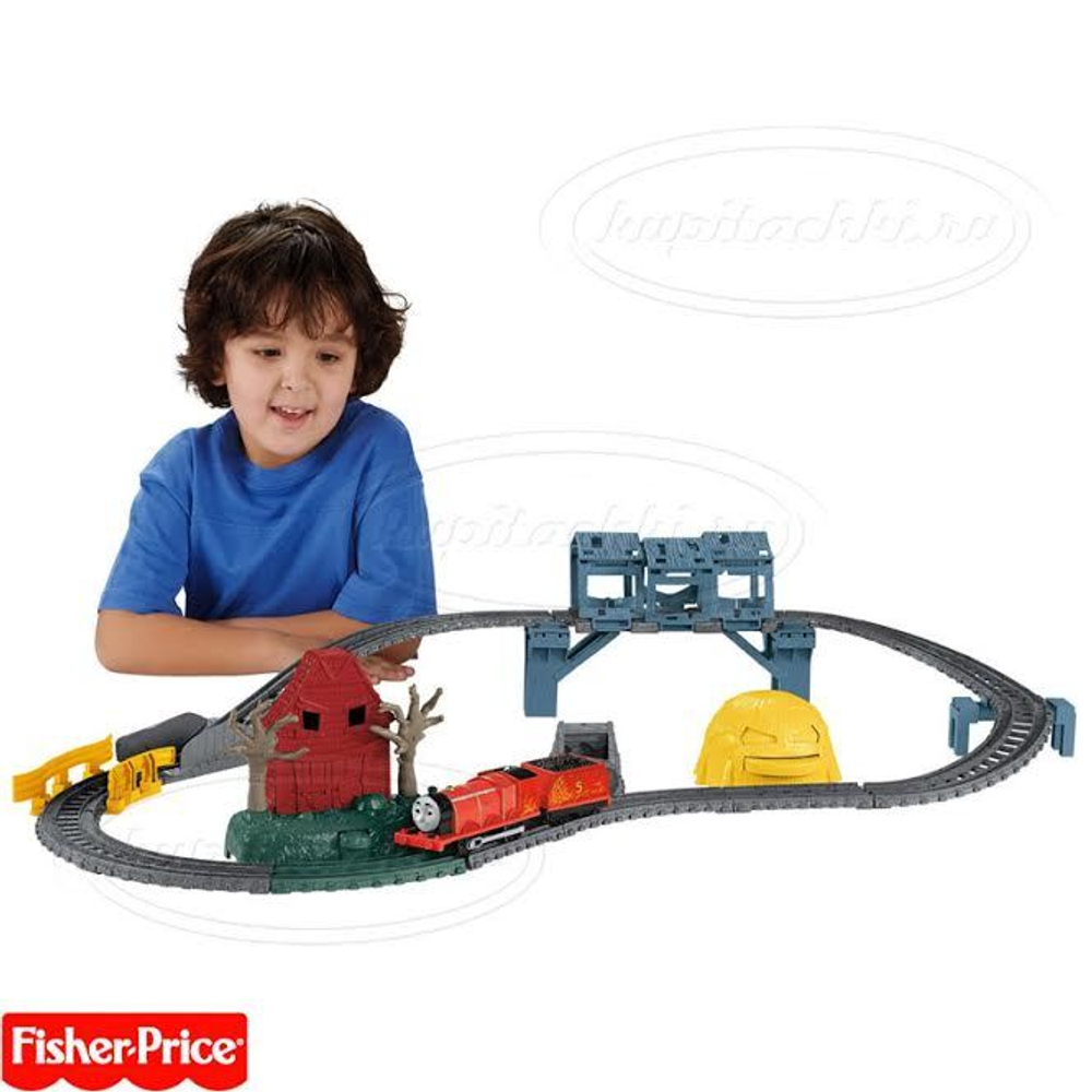 Игровой набор "Опасные ловушки"+Джеймс с вагоном  (Trackmaster)