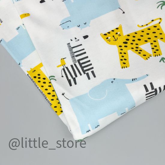 Пеленка хлопковая "Веселое сафари" сахар