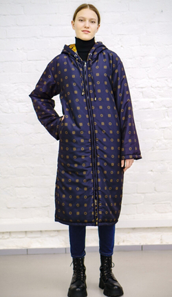 Двустороннее пальто-парка "Византия", по мотивам русского золотного шитья в церковных одеяниях