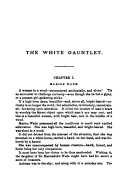 The white gauntlet. A novel | Reid Mayne