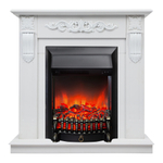 Каминокомплект Real Flame Dominica WT с очагом Fobos Lux Black (без пульта)