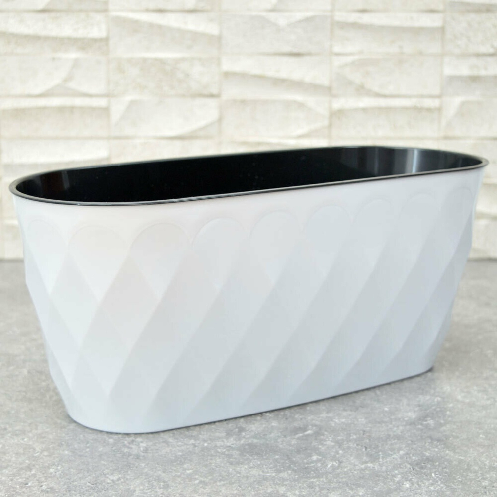 Горшок цветочный Laurel 5л с дренажной вставкой (белый)