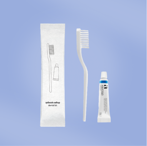 Зубной набор (200 шт.): щетка АК РСТ, паста тюбик Aquatique 5 мл, ЭКО Flow-pack кор.