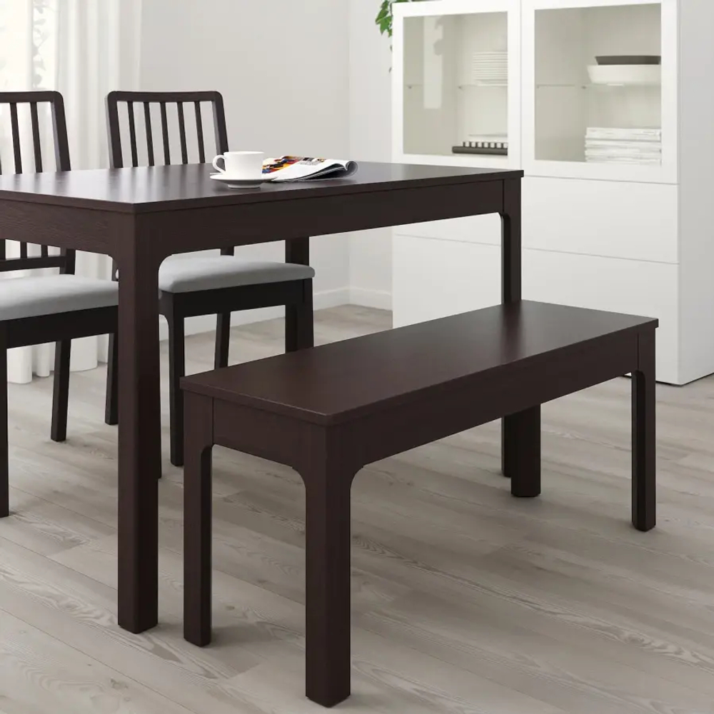Скамейка - IKEA EKEDALEN/ЭКЕДАЛЕН ИКЕА, 45х105х36 см, темно-коричневый