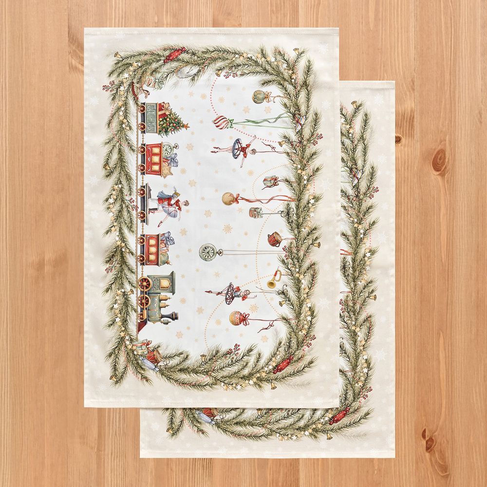 НАБОР ПОЛОТЕНЕЦ ИЗ 2 ШТ "ЩЕЛКУНЧИК" 40Х60СМ БЕЖЕВЫЙ,100%ХЛОПОК,ТВИЛ