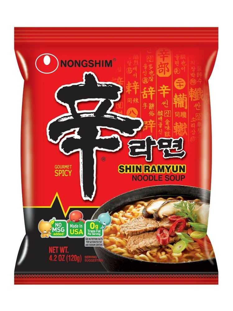 Лапша быстрого приготовления Nongshim Shin Ramyun 120 г