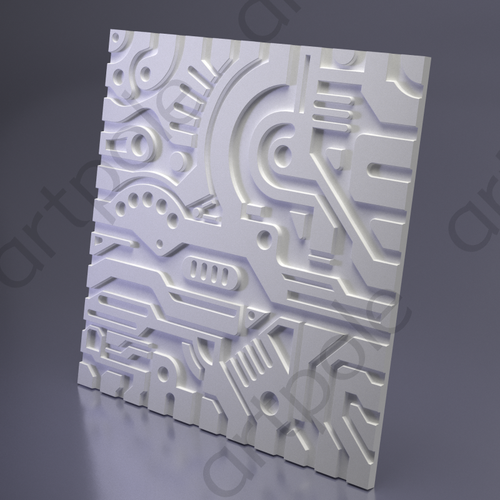 Гипсовые 3D панели Artpole PLATINUM EX-MACHINA - 5.4 - 20 - 13 - EX-MACHINA B platinum