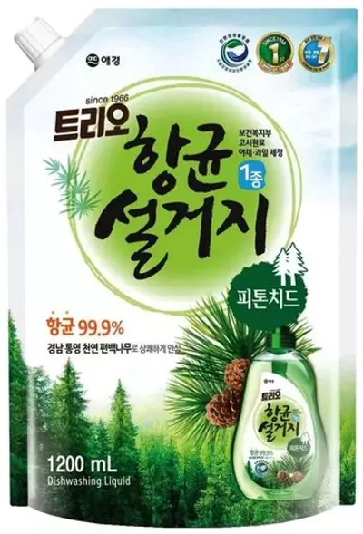 KeraSys БЫТ.ХИМИЯ  Soonsaem Средство ЗАПАСКА д/мытья посуды Фитонциды 1200мл 891001