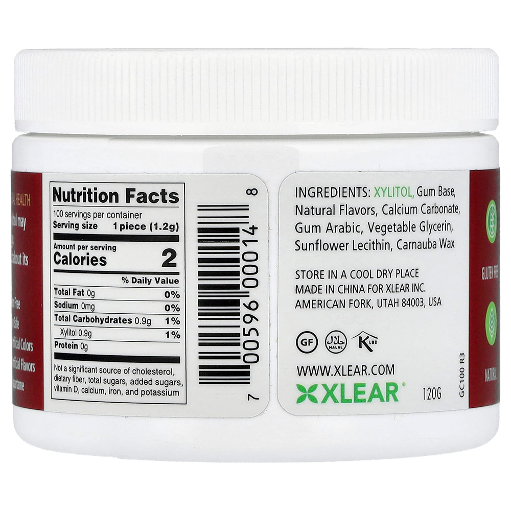 Xlear, Spry®, жевательная резинка, натуральная корица, 100 шт.